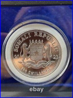 2023 Somalia 100 Shillings Elephant 3 X 1 oz. 9999 Silver Coin Beautiful Sets