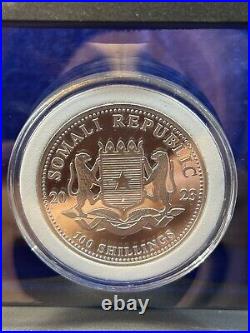2023 Somalia 100 Shillings Elephant 3 X 1oz. 9999 Silver Coin Beautiful Sets