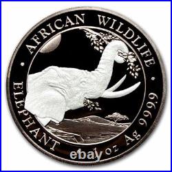 2023 Somalia 2-Coin 1 oz Silver Elephant Black & White Set SKU#264113