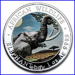 2023 Somalia 2-Coin 1 oz Silver Elephant Set Day/Night (Colored) SKU#262638
