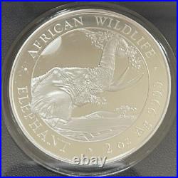 2023 Somalia Elephant African Wildlife First Struck 7 Coin Collection Fine Silve