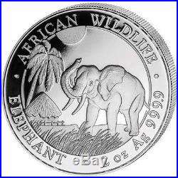 2oz 2017 Somalian Silver Elephant Coin (BU) African Wildlife