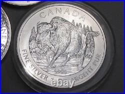3 Silver Coins 1oz. 999 ea 2016 Somalia Elephant, 15 Britannia, 13 Bison CANADA