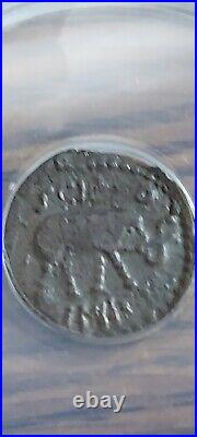 47 46 B. C. Roman Republic Coin Q. M. Scipio Ceasar African Mint Anacs Vf 20