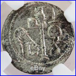 48-49 Bc Rome Julius Caesar Silver Denarius Elephant Coin Ngc About Uncirculated