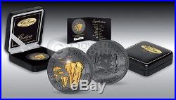 5 x GOLDEN ENIGMA Elephant Ruthenium Silver Coin 100 Shillings Somalia 2015