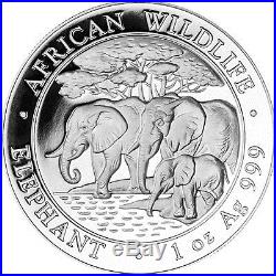 5x 2013 Somalia 1 oz silver elephant