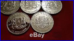 5x Somalia 1 oz 2014 Elephant Pure. 999 Silver Coin
