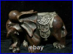 8.4 Old China Copper Dynasty Palace Elephant Coin Ingots? Animal Statue