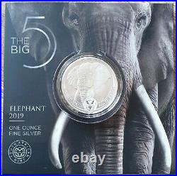AFRIQUE du SUD 2019 Big Five Eléphant(n°1) 15 000 ex. 1 oz Arg RARE Recherche