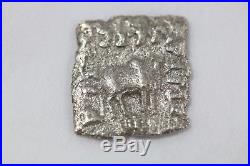 APOLLODOTOS I, 174BC Ancient Greek India Bull Elephant Genuine Silver Coin