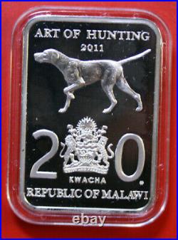 Africa-Malawi 20 Kwacha 2011 Silber #F4010 Colored Elephant Hunting rare 3k