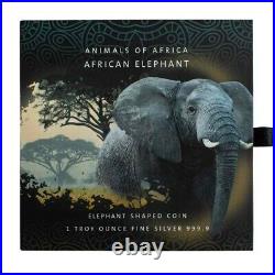 African Elephant Animals Of Africa 2021 1 Oz Pure Silver Proof Coin Solomon