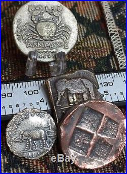 Ancient Greece 200BC Elephant Denarius Griffin Crab 80AD with Silver Unknown Coins