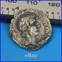 Ancient Greek Roman Coin 100AD Silver Elephant Denarius Corinthia Brutus Athena