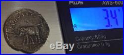 Ancient Greek Roman Coin 100AD Silver Elephant Denarius Corinthia Brutus Athena