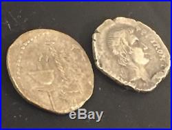 Ancient Roman Empire Coin 100AD +/- Denarius Elephant & Battle Ax Brutus Paulina