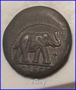 Ancient Rome 240AD Coin The Roman Empire Silver Elephant & Battle Ax Caesar Coin