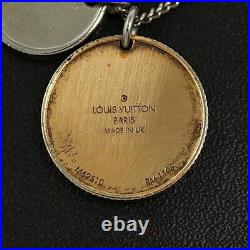 Auth Louis Vuitton Necklace Chapman Brothers Elephant Coin L60cm Silver Metal