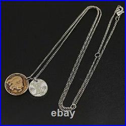 Auth Louis Vuitton Necklace Elephant Coin Pendant Chapman Brothers L60cm Silver