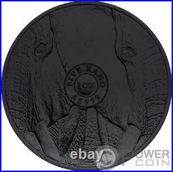 BURNING ELEPHANT Ruthenium Big Five II 1 Oz Silver Coin 5 Rand South Africa 2021