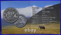 Benin 2015 Africa Elephant 2oz Silver Coin