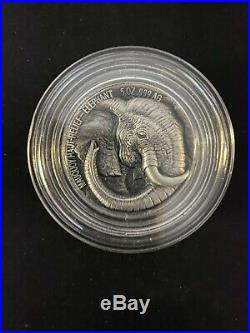 Big 5 (ivory Coast) 2017 Elephant 5 Ounce Silver Coin