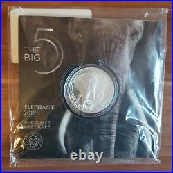 Big Five 2019 Elephant South Africa 1 Oz Silver Coin Bu