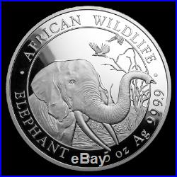 COA #20 AFRICAN WILDLIFE First Strike SILVER Coin Set 2018 Somalia Elephant