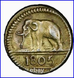 Ceylon 48 Stivers 1805 Elephant PCGS AU55, Pretty