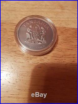 Coin Silver 1oz The Elephant Tanzania 1000 Shillings 2016