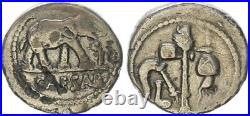 Denarius 100-44 V. Chr. C Julius Caesar, Elephant R Priesterliche Devices VF