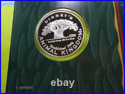 Disney Animal Kingdom Elephant 2000 New Millenium 999 Silver Coin Case Coa #c