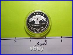 Disney Animal Kingdom Elephant 2000 New Millenium 999 Silver Coin Rare #d-38