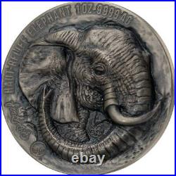 ELEPHANT Big Five 1 Oz Silver Coin 1000 Francs Ivory Coast 2022