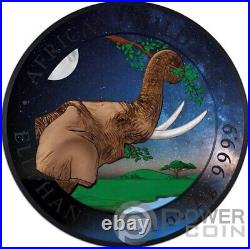 ELEPHANT Black Platinum 1 Oz Silver Coin 100 Shillings Somalia 2023
