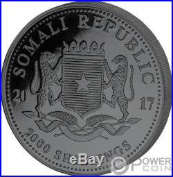 ELEPHANT Double Golden Enigma 1 Kg Kilo Silver Coin 2000 Shillings Somalia 2017