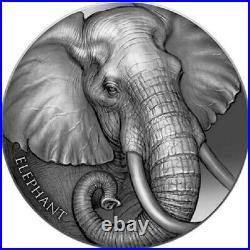 ELEPHANT EXPRESSIONS OF WILDLIFE 2023 2000 CFA 2 oz Pure Silver Coin Cameroon