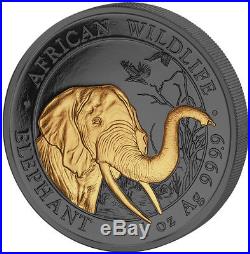 ELEPHANT GOLDEN ENIGMA 1 Oz Silver Coin Somalia 2018