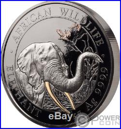 ELEPHANT Golden Enigma 1 Kg Silver Coin 2000 Shillings Somalia 2018