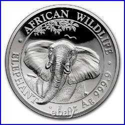 ELEPHANT High Relief 1 oz Silver Proof Coin Somalia 2021