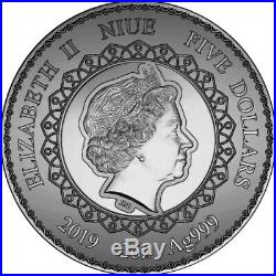 ELEPHANT Mandala Collection 2 Oz Silver Coin $5 Niue 2019