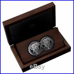 ELEPHANT SOUTH AFRICA BIG FIVE SERIES 2019 2 X 5 Rand 1 oz Proof Silver Coins