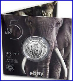 Elephant 2019 5 RAND Big Five South Africa 1oz. 999 silver coin