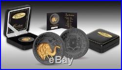 Elephant African Wildlife Golden Enigma 1oz Pure Silver Gold Coin Somalia 2018