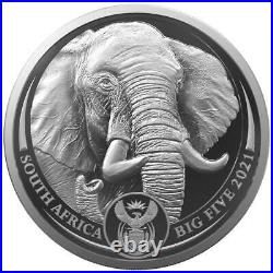 Elephant Big Five 2021 5 Rand 1 Oz Pure Silver Bu Coin In Blister South Africa