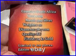 Elephant Black Ruthenium Big 5 II 1 Oz Silver Coin 5 Rand South Africa 2019