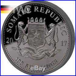 Elephant Golden Enigma Edition 1oz BU Silver Coin 100 Shillings Somalia 2017