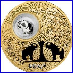 Elephant Lucky Coins III Proof Silver Coin 2$ Niue 2013