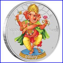 Elephant silver coins to fulfill the luck 2018 Ganesha color silver coins dream